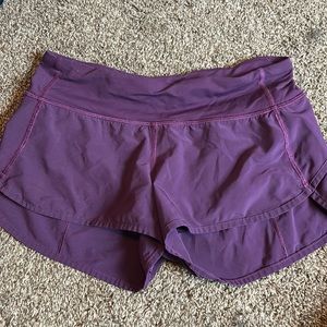 Purple lululemon shorts